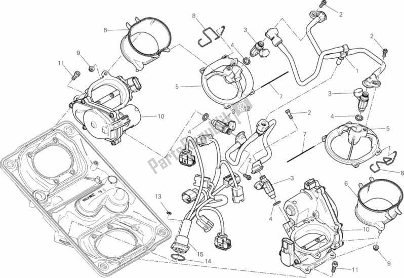 All parts for the Throttle Body of the Ducati Superbike 1199 Panigale ABS 2013
